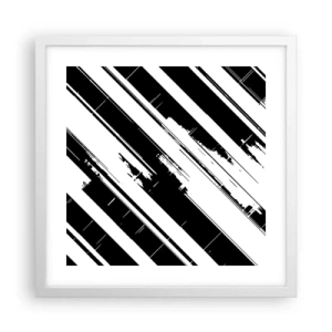 Poster in cornice bianca - Composizione intensa e dinamica - 40x40 cm