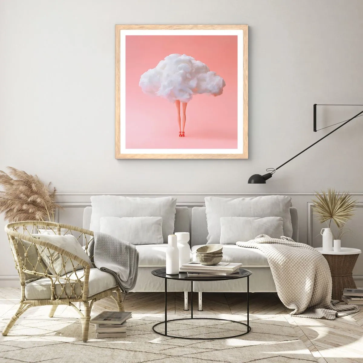 Poster in cornice rovere chiaro - Dolce promessa - 50x50 cm