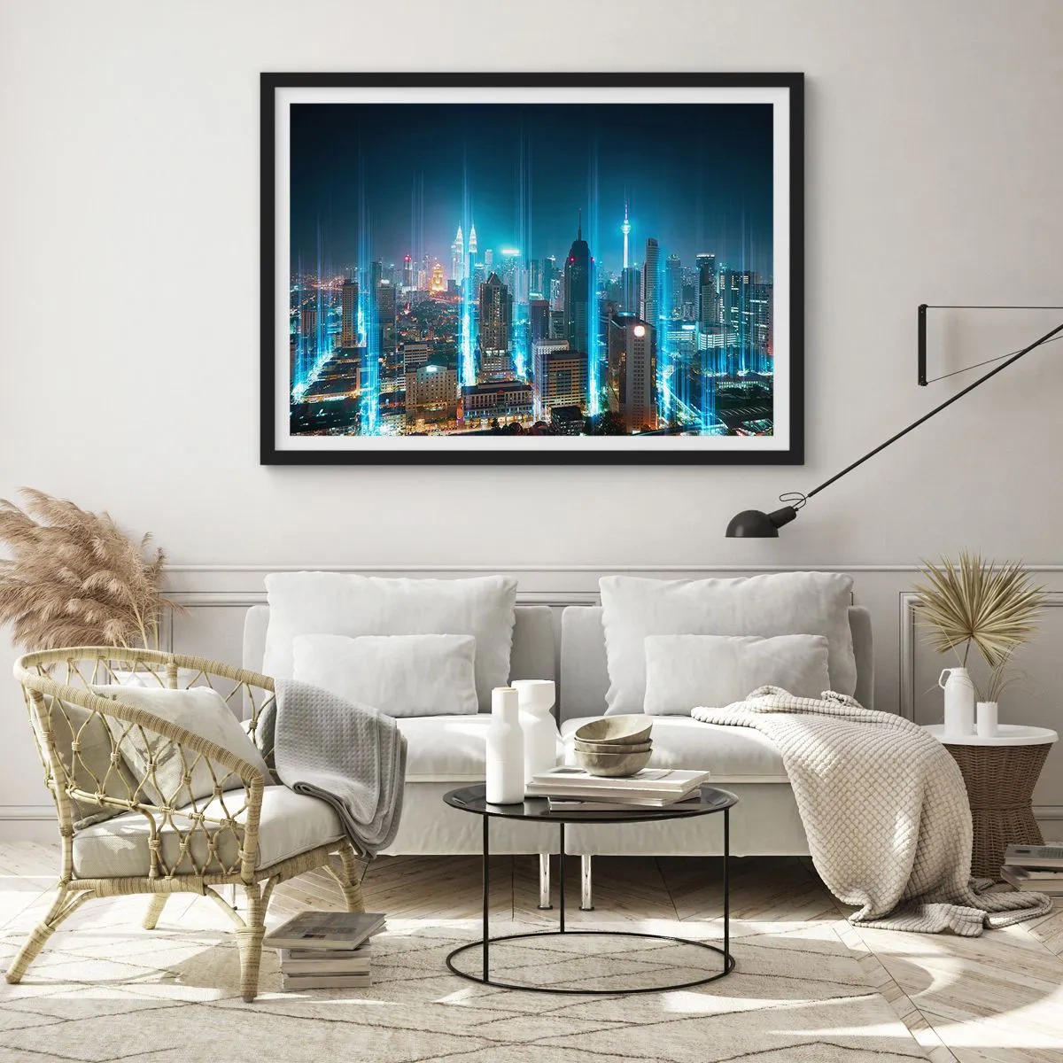 Poster in cornice nera - Da Berlino al cielo - 40x30 cm