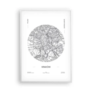 Poster in cornice bianca - Anatomia di Cracovia - 70x100 cm