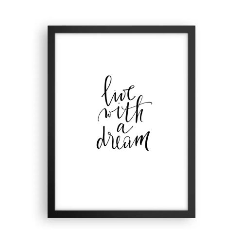 Poster in cornice nera - Of course - 30x40 cm