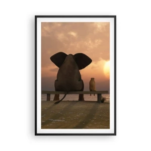 Poster in cornice nera - A volte bisogna tacere - 61x91 cm