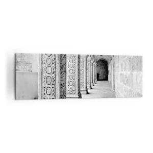 Quadro su tela - Stampe su Tela - Colonne storiche in uno scatto monocromatico - 160x50cm - Dove porterà? - Decorazione murale moderna per soggiorno e camera da letto ARTTOR