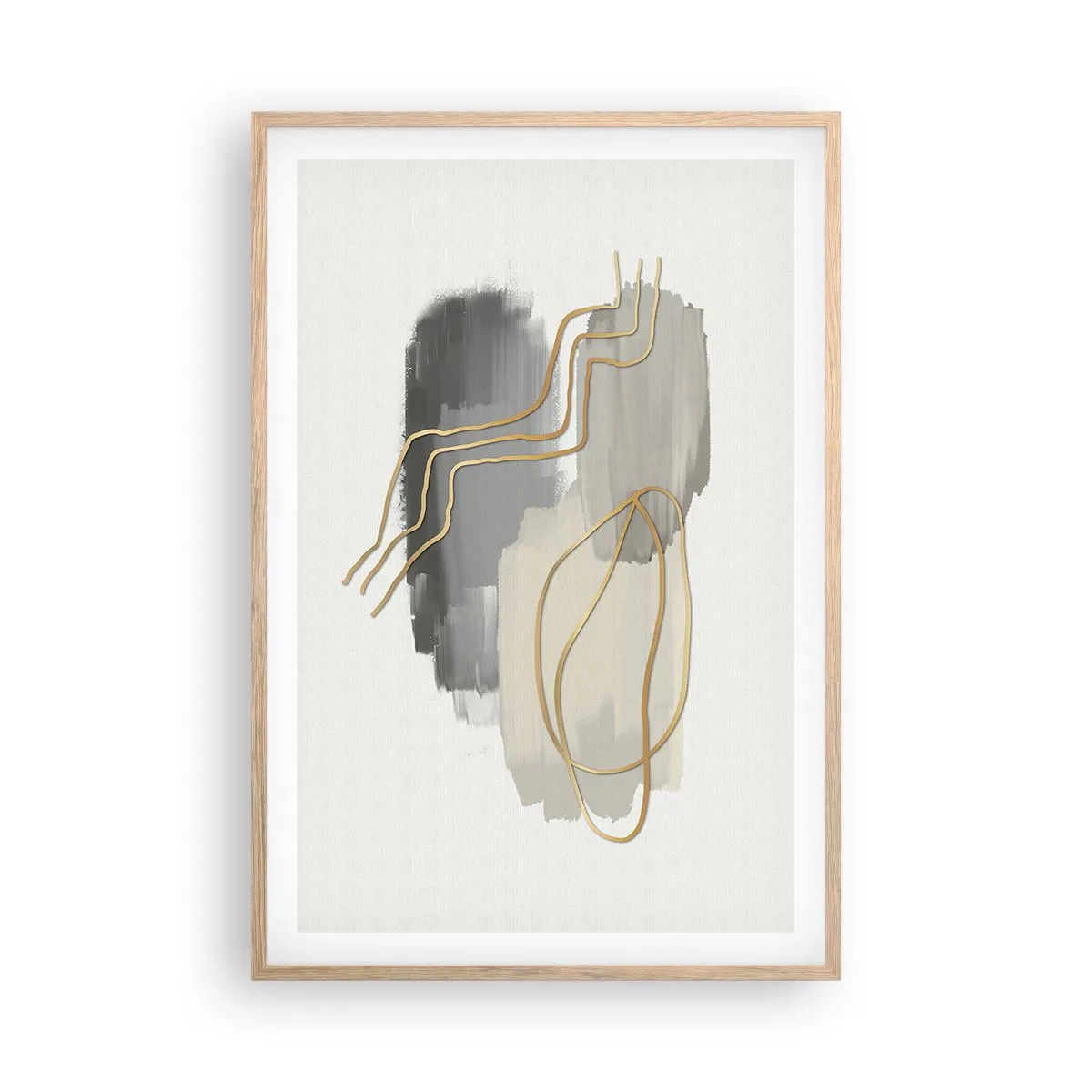 Poster in cornice rovere chiaro - Durata e movimento - 61x91 cm