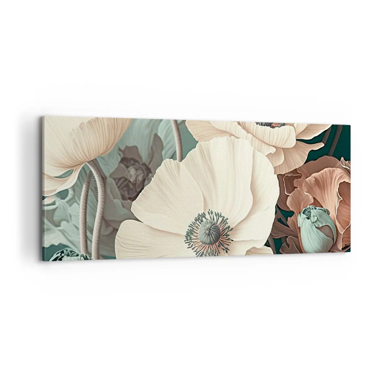 Quadro su tela - Stampe su Tela - Il sussurro dei papaveri - 100x40 cm