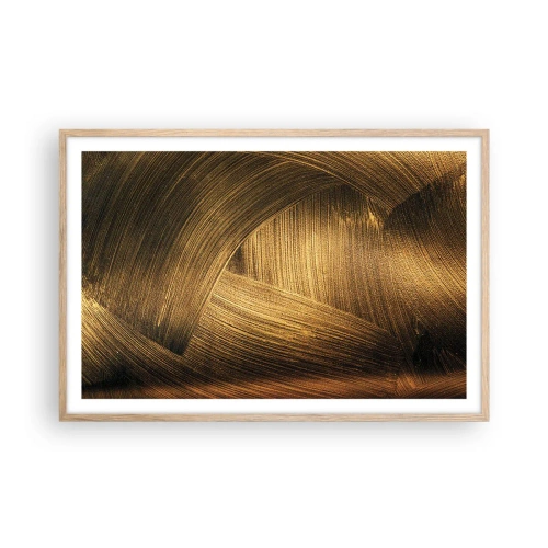 Poster in cornice rovere chiaro - Nel labirinto d'oro - 91x61 cm