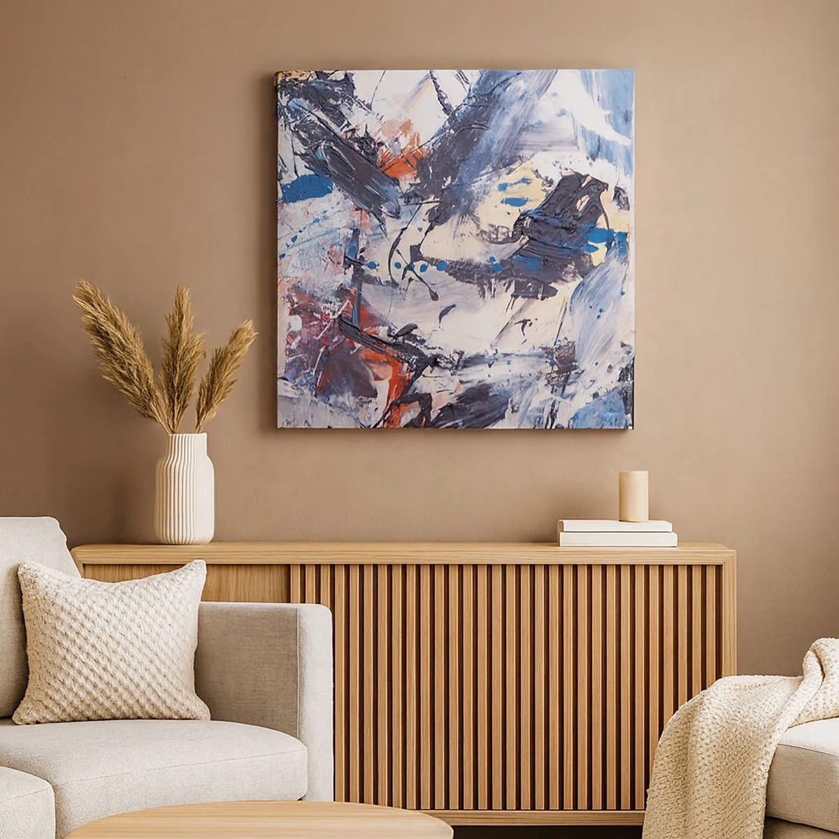 Quadro su tela - Stampe su Tela - La danza folle dell'astrazione - 30x30 cm