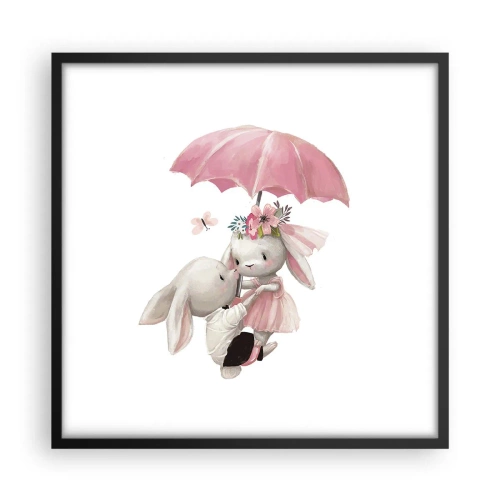 Poster in cornice nera - Questo è proprio amore - 50x50 cm