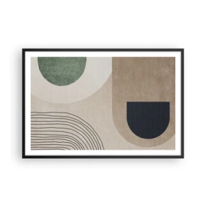 Poster in cornice nera - La mitezza dell'ovale - 91x61 cm