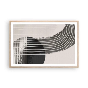 Poster in cornice rovere chiaro - Andata e ritorno - 91x61 cm