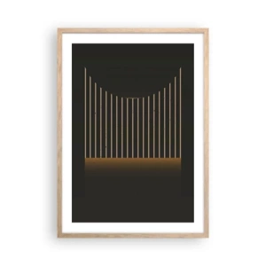 Poster in cornice rovere chiaro - Esaminare l'oscurità - 50x70 cm