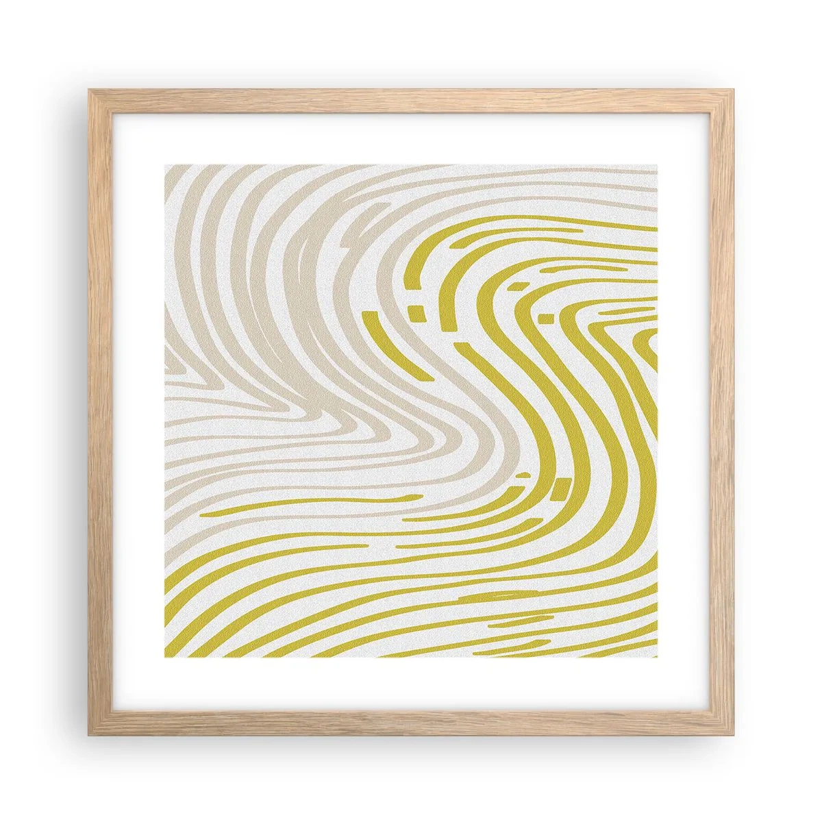 Poster in cornice rovere chiaro - Composizione con lieve deflessione - 40x40 cm