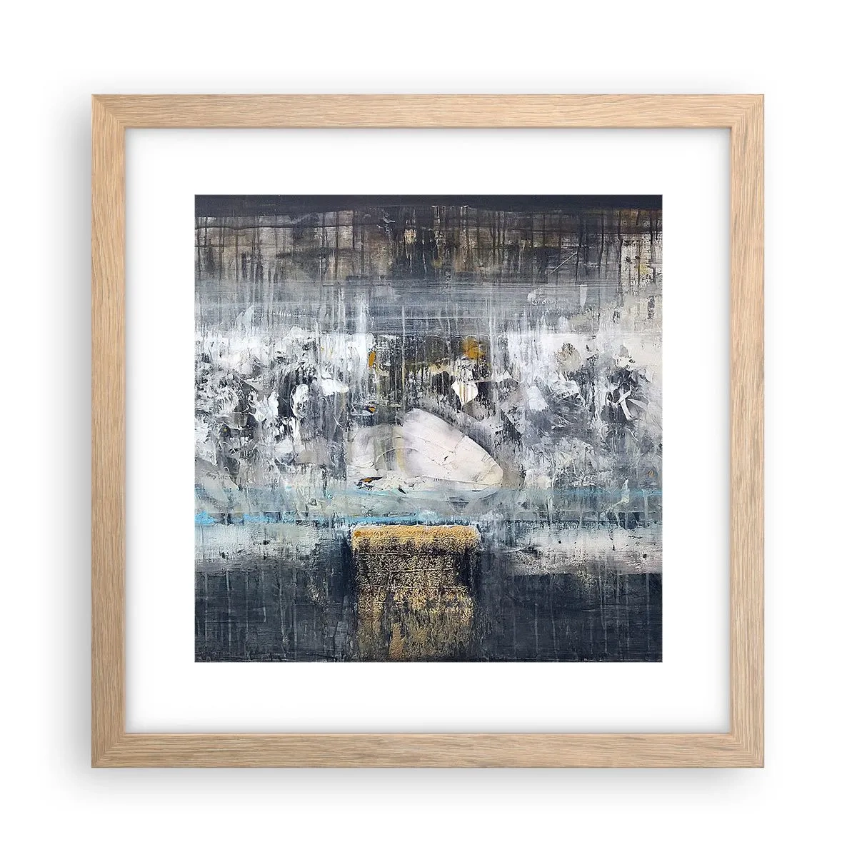 Poster in cornice rovere chiaro - Talvolta è facile, talvolta è difficile - 30x30 cm