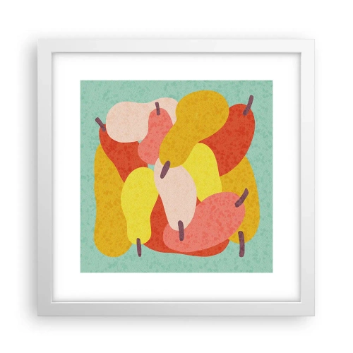 Poster in cornice bianca - Assaggia il sole estivo - 30x30 cm