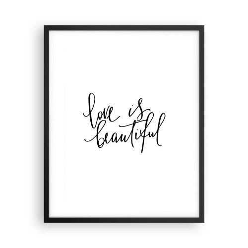 Poster in cornice nera - Leggi e ripeti - 40x50 cm