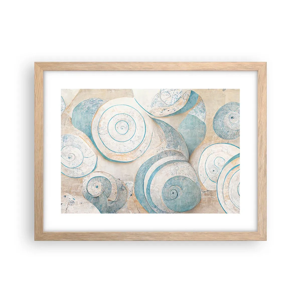 Poster in cornice rovere chiaro - Cosa nasconde la chiocciola? - 40x30 cm