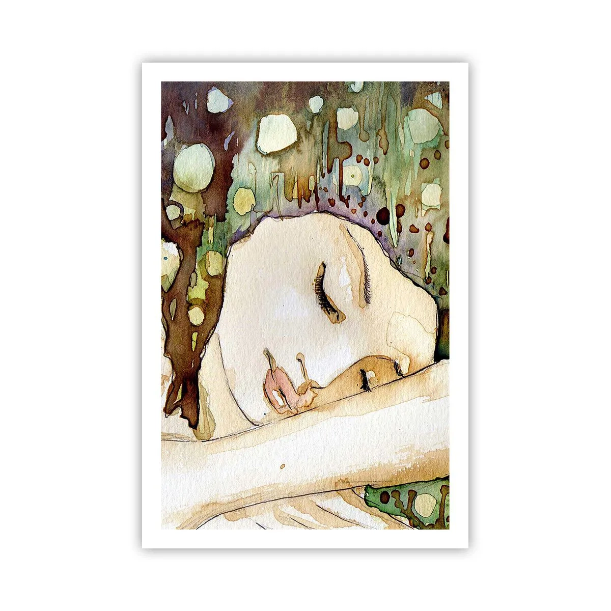 Poster - Sogno smeraldo e viola - 61x91 cm