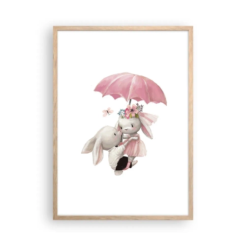 Poster in cornice rovere chiaro - Questo è proprio amore - 50x70 cm