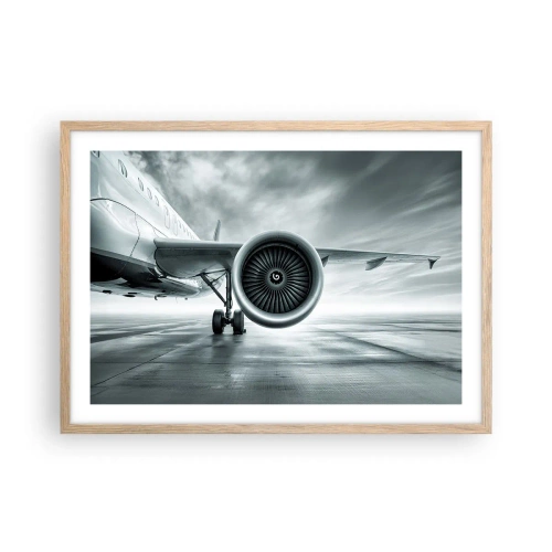 Poster in cornice rovere chiaro - C'è la forza! - 70x50 cm