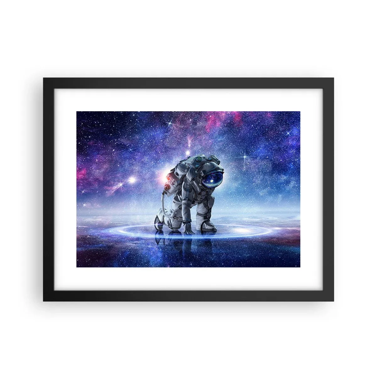 Poster in cornice nera - Il cielo stellato sopra di me - 40x30 cm