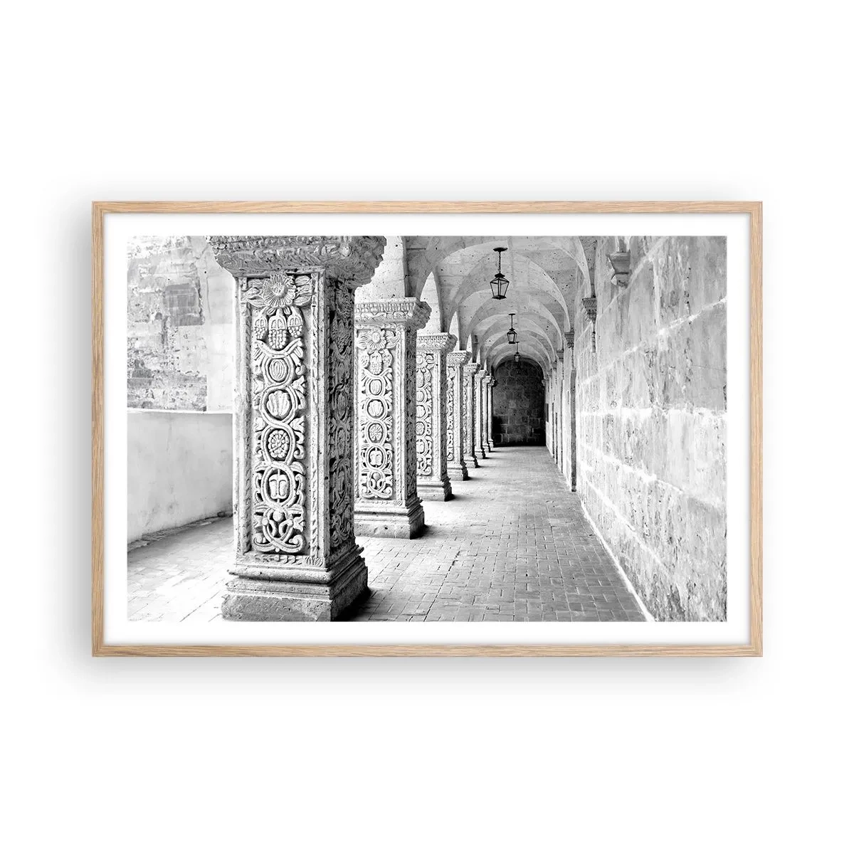 Poster in cornice rovere chiaro - Dove porterà? - 91x61 cm