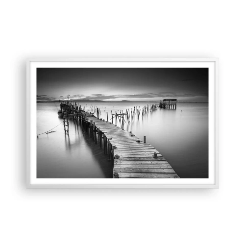Poster in cornice bianca - La pace della riva dimenticata - 91x61 cm