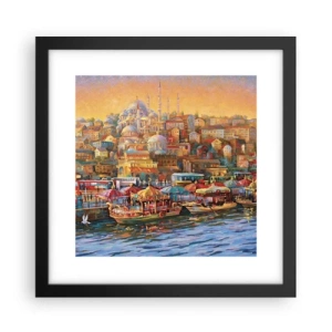 Poster in cornice nera - Racconto da Istanbul - 30x30 cm