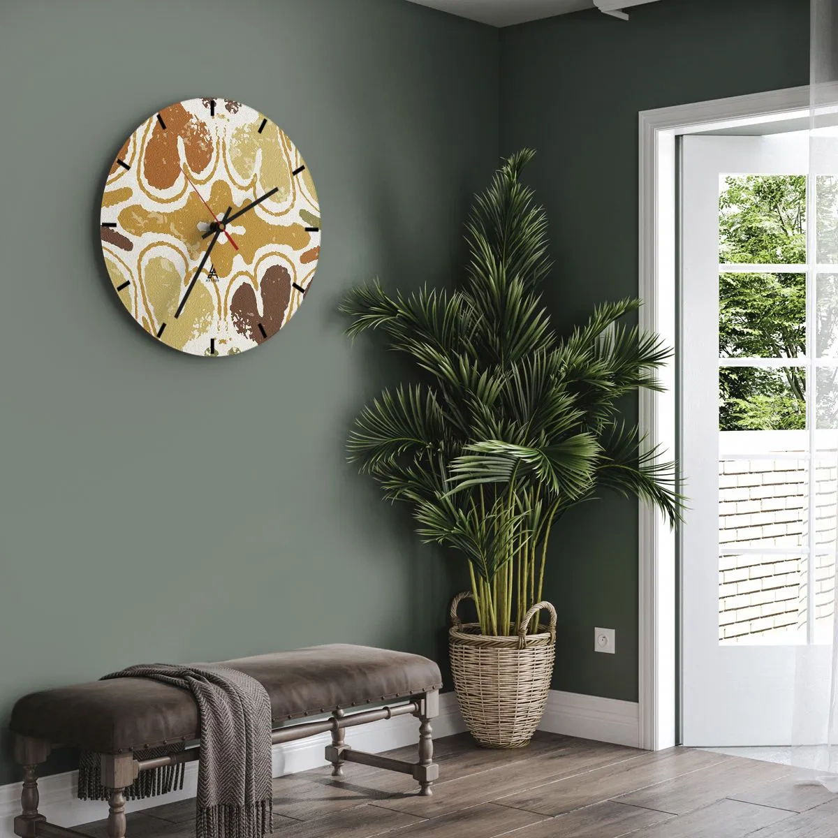 Orologio da parete - Orologio in Vetro - Astrazione sentimentale - 30x30 cm