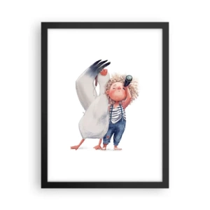 Poster in cornice nera - Il progetto di un grande viaggio - 30x40 cm