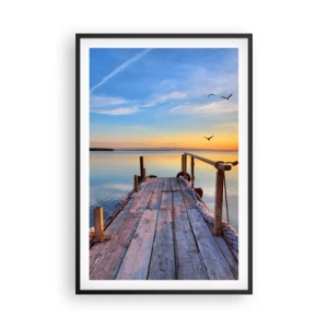 Poster in cornice nera - Camminando verso il sole - 61x91 cm