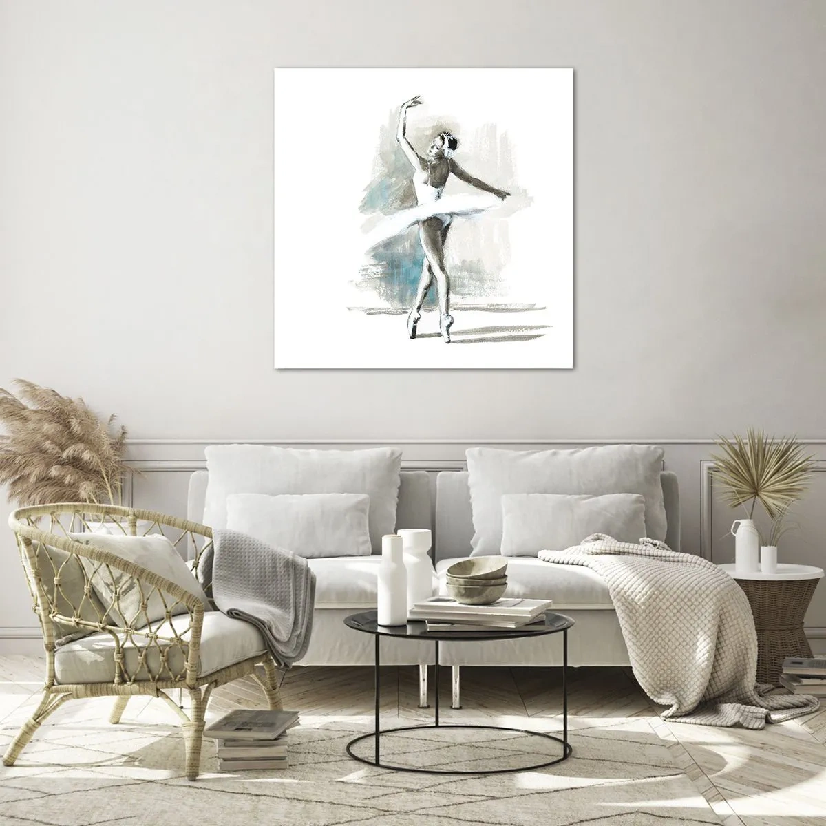 Quadro su vetro - Tramutata in un cigno - 50x50 cm