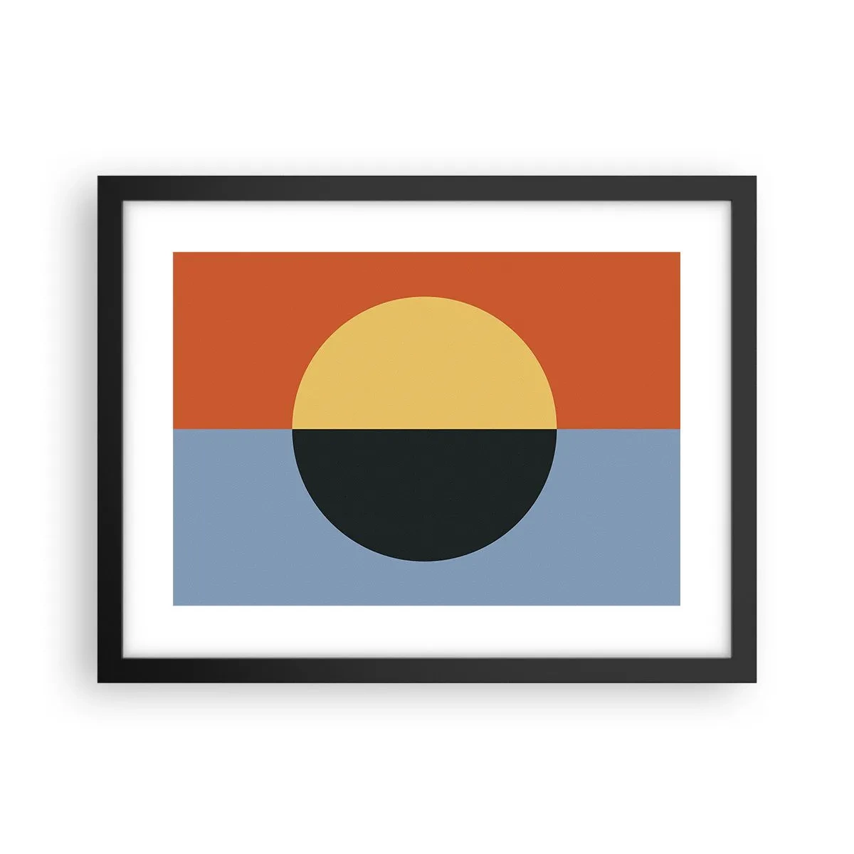 Poster in cornice nera - Composizione di caldo e freddo - 40x30 cm