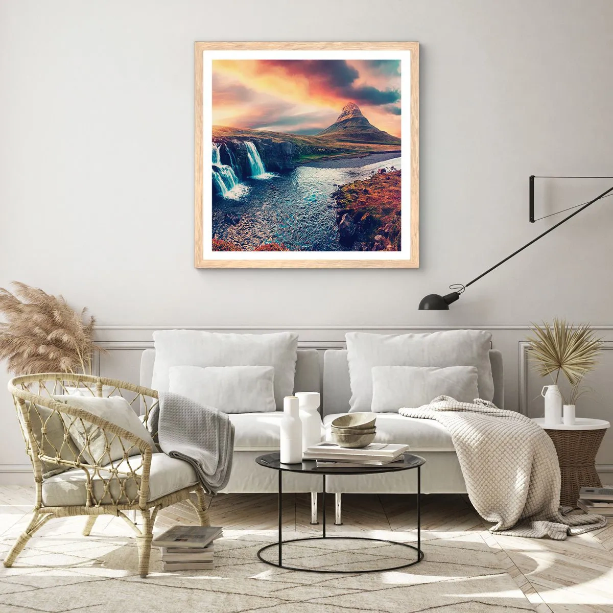 Poster in cornice rovere chiaro - Nella maestà della natura - 30x30 cm