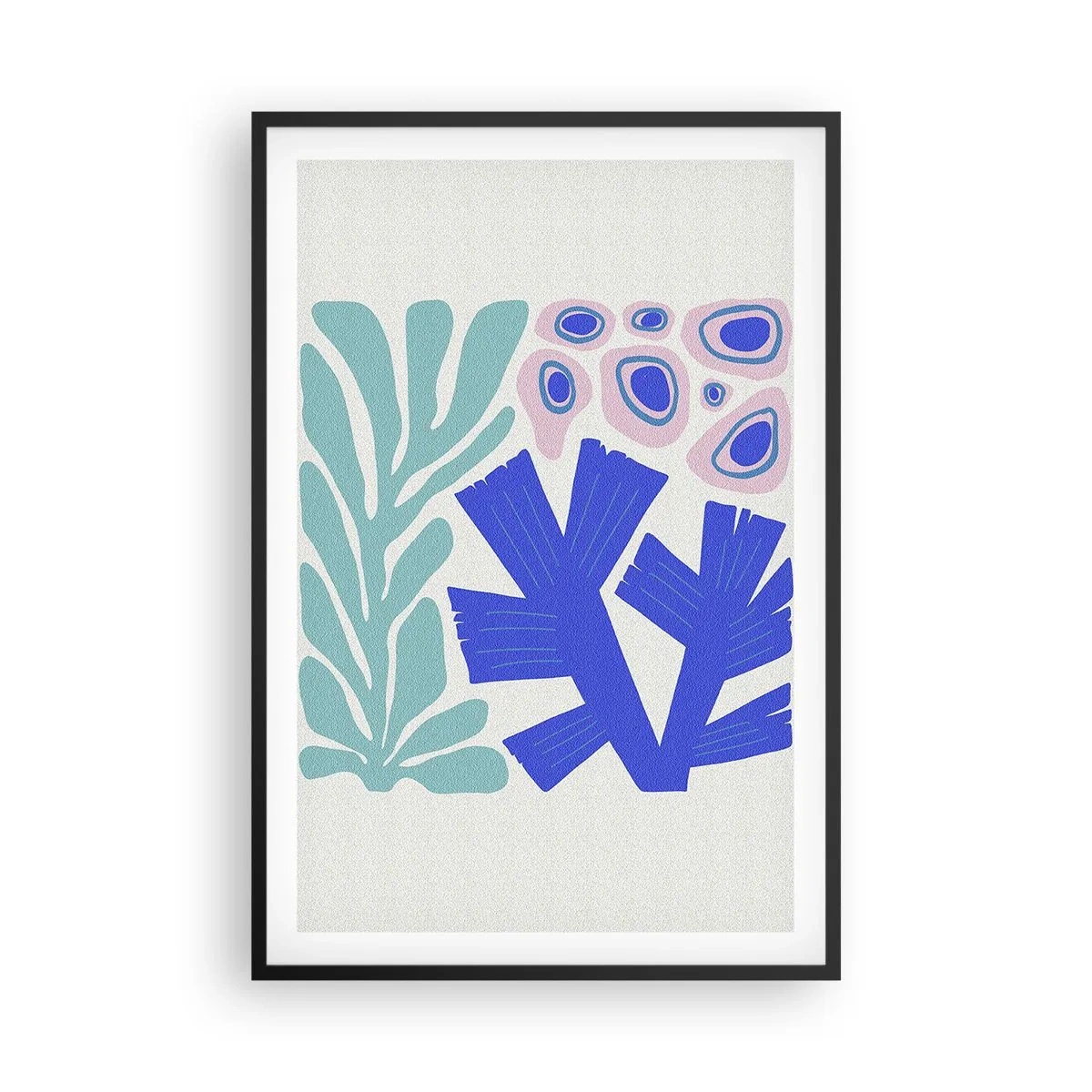 Poster in cornice nera - Giardino sotto il mare - 61x91 cm