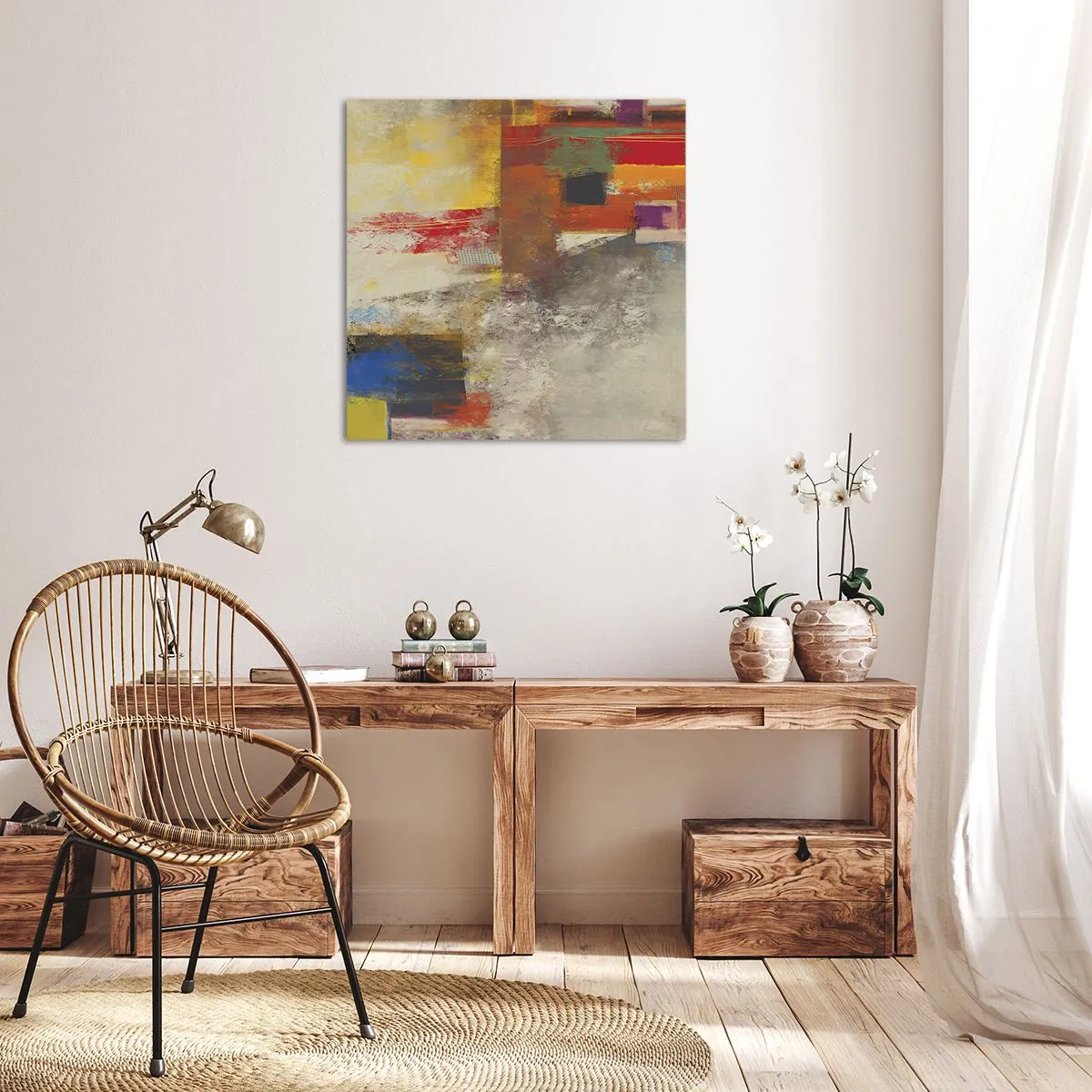 Quadro su tela - Stampe su Tela - Geometria dei colori - 30x30 cm