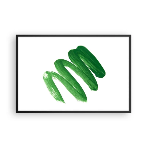 Poster in cornice nera - Scherzo verde - 91x61 cm