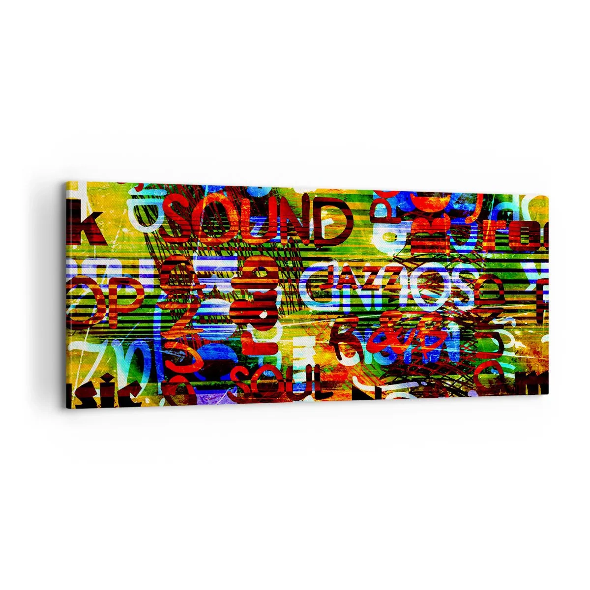 Quadro su tela - Stampe su Tela - Tutti i colori del suono - 100x40 cm