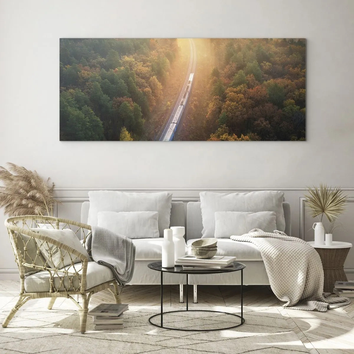 Quadro su vetro - Viaggio autunnale - 100x40 cm