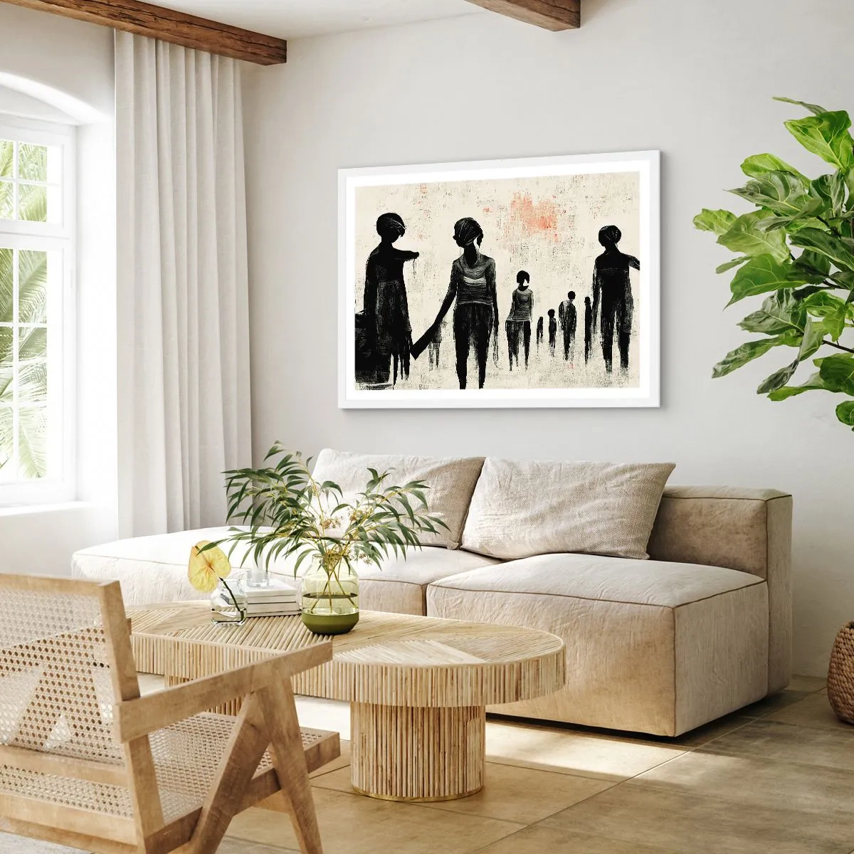 Poster in cornice bianca - Contro la solitudine - 40x30 cm