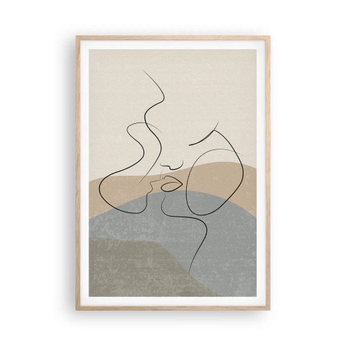 Poster in cornice rovere chiaro - Come un tocco di pennello - 70x100 cm