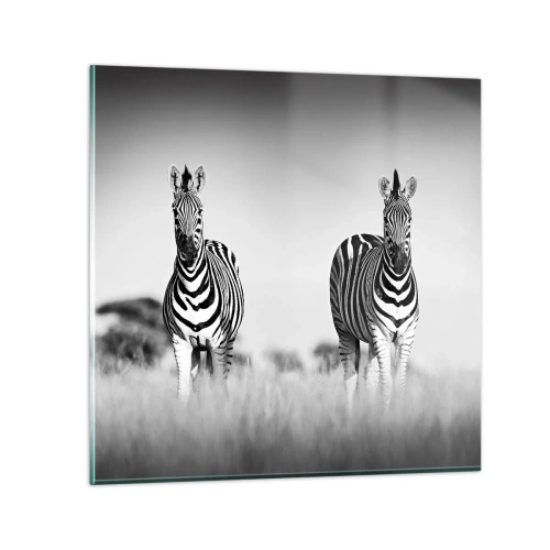 Quadro su vetro - E tuttavia il mondo è bianco e nero - 50x50 cm