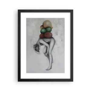 Poster in cornice nera - Il peso della vita - 30x40 cm