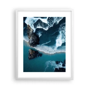 Poster in cornice bianca - Avvolte dalle onde - 40x50 cm