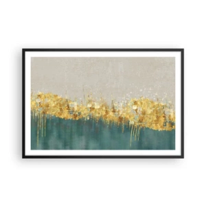 Poster in cornice nera - Confine dorato - 91x61 cm