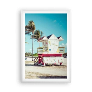 Poster in cornice bianca - Ti aspetta una bella giornata - 61x91 cm