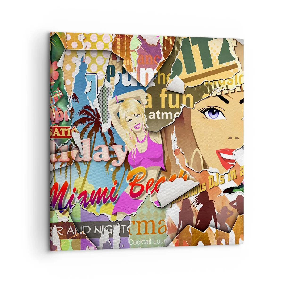 Quadro su tela - Stampe su Tela - Retrospettiva di vacanza - 50x50 cm