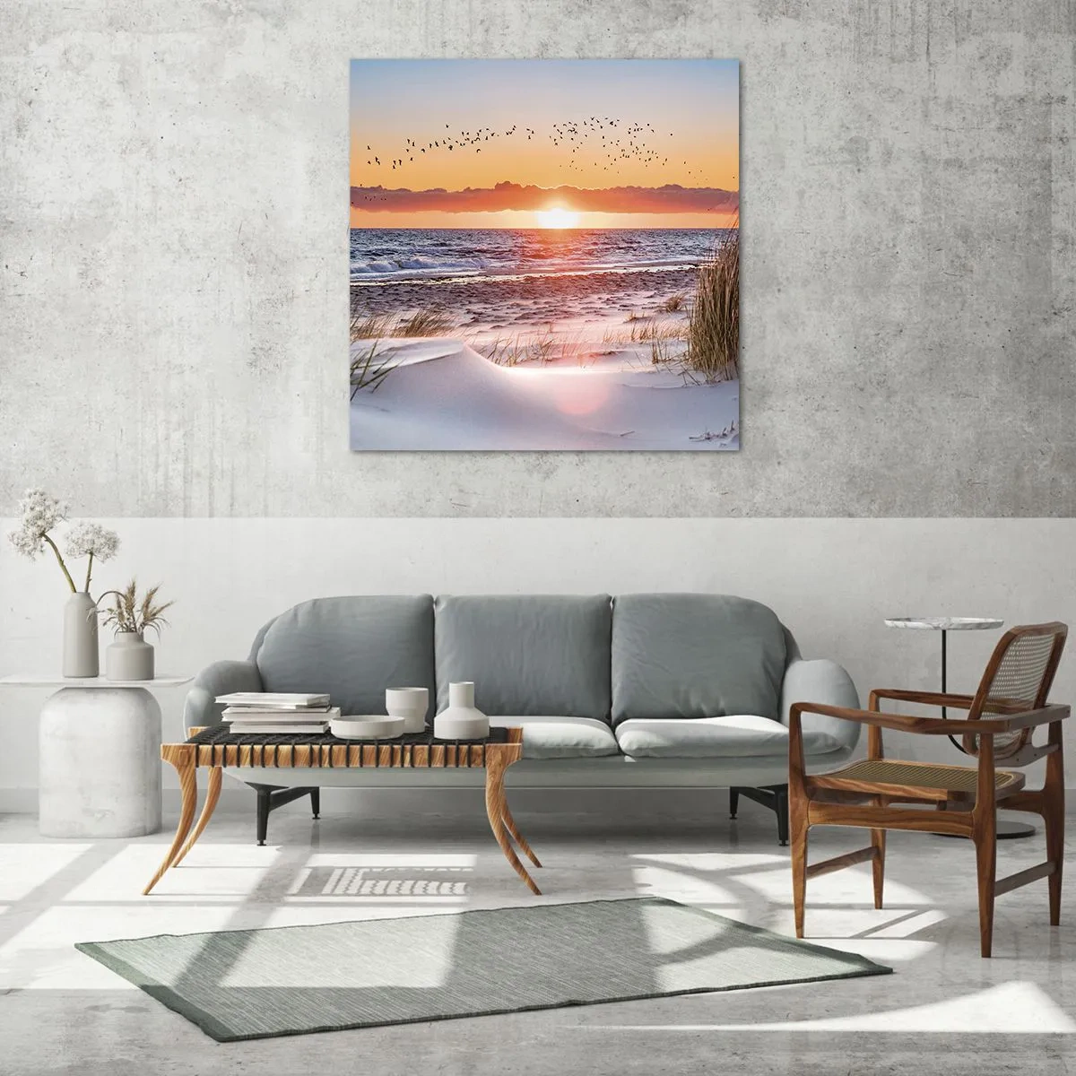 Quadro su vetro - Paesaggio orizzontale - 30x30 cm