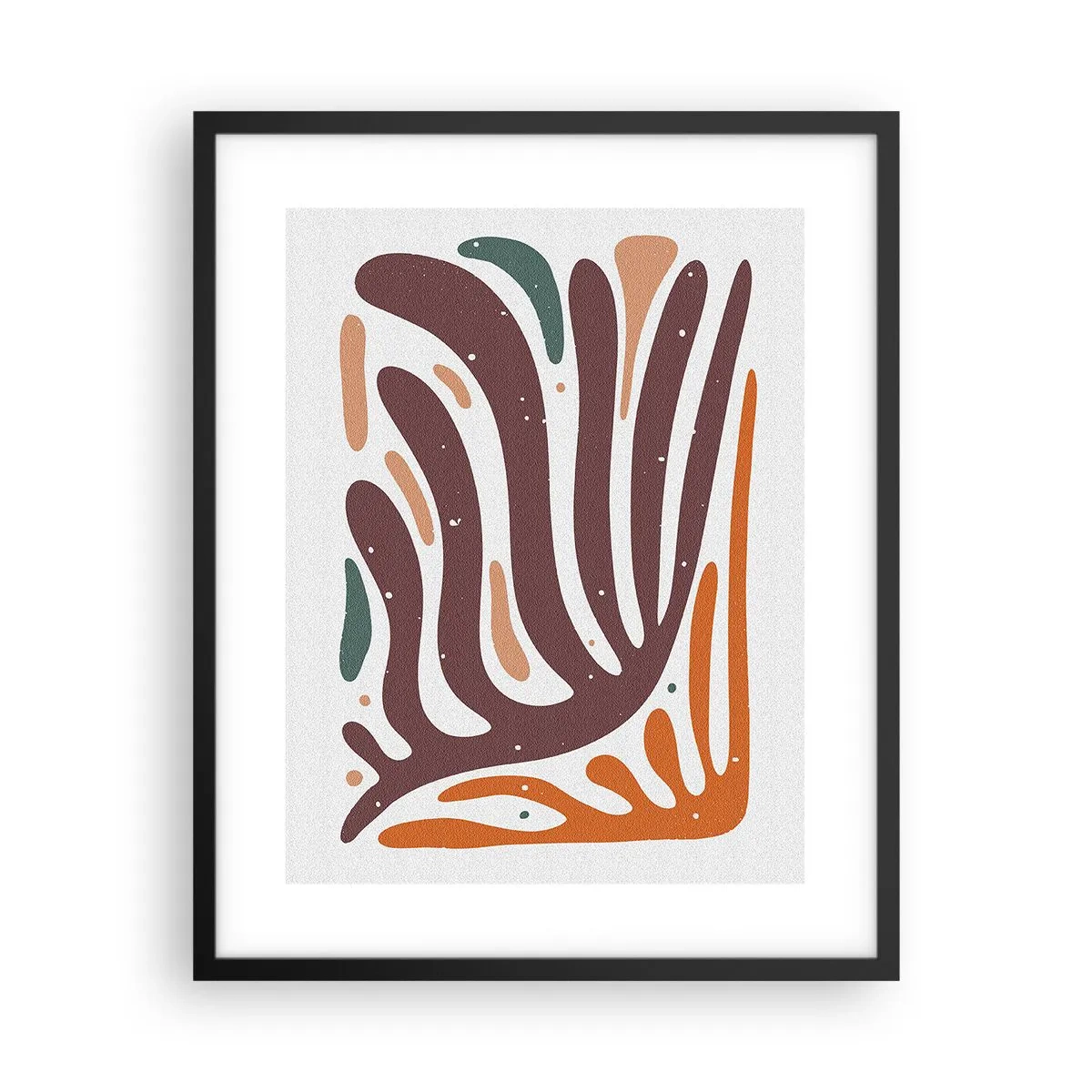 Poster in cornice nera - Composizione organica raggiante - 40x50 cm