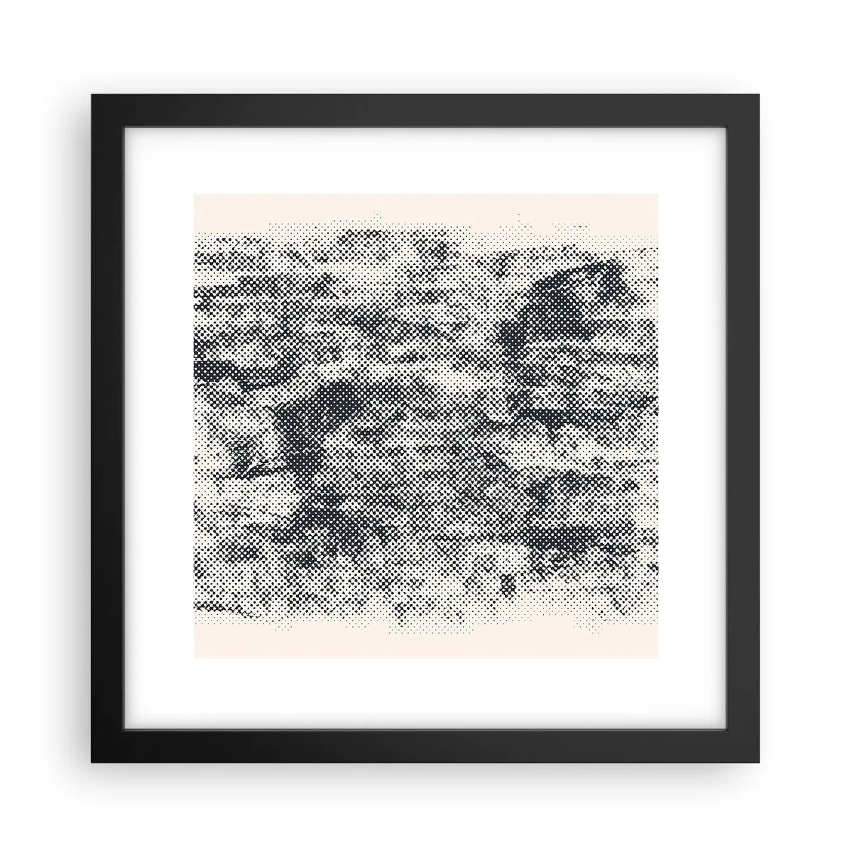 Poster in cornice nera - Composizione nebbiosa - 30x30 cm