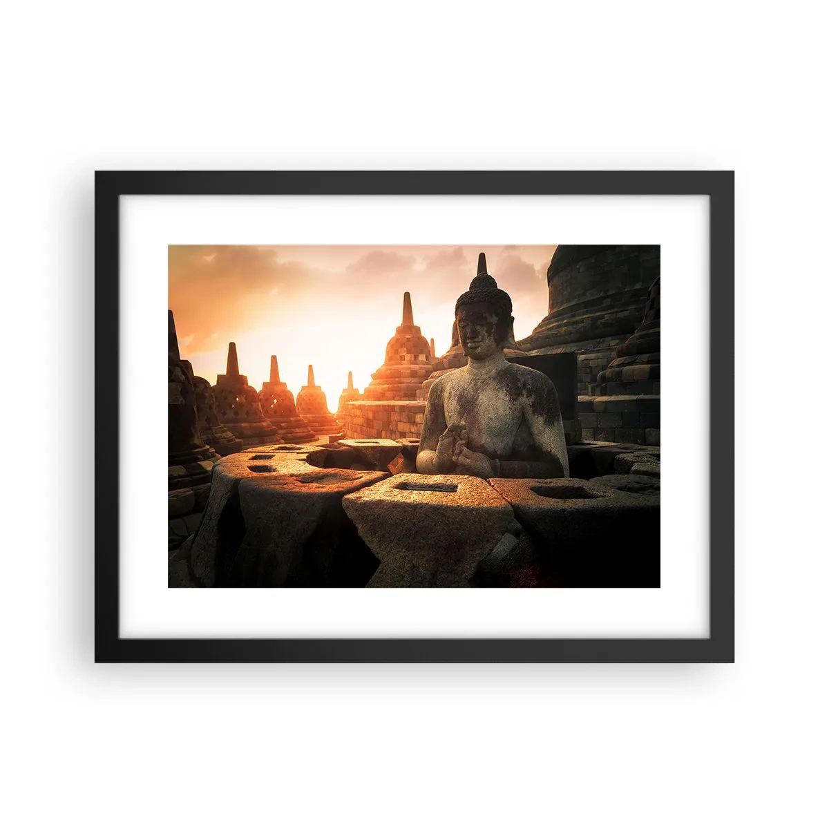 Poster in cornice nera - La pagoda della grande saggezza - 40x30 cm